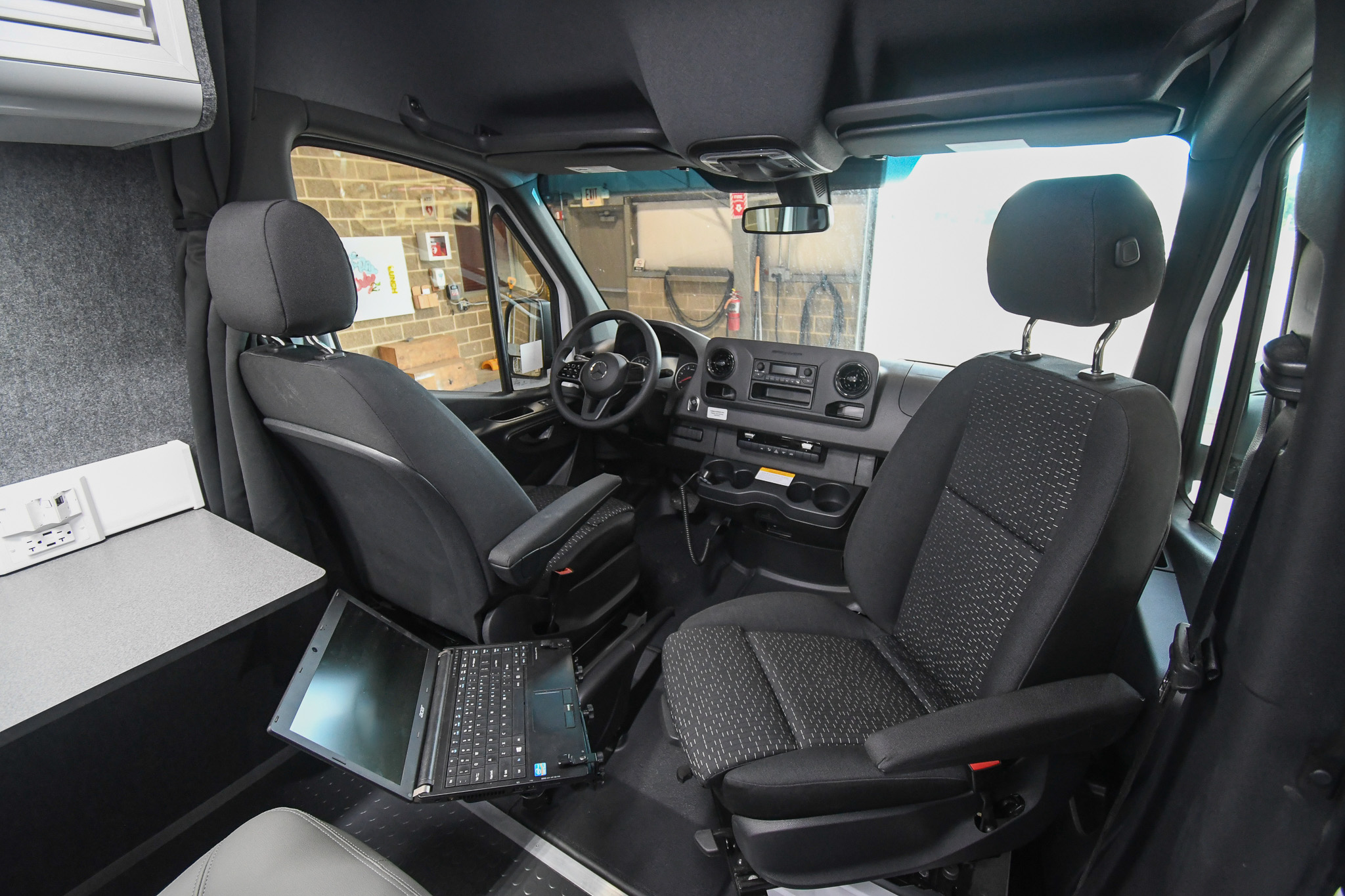The cockpit of the unit for Waynesville, NC.