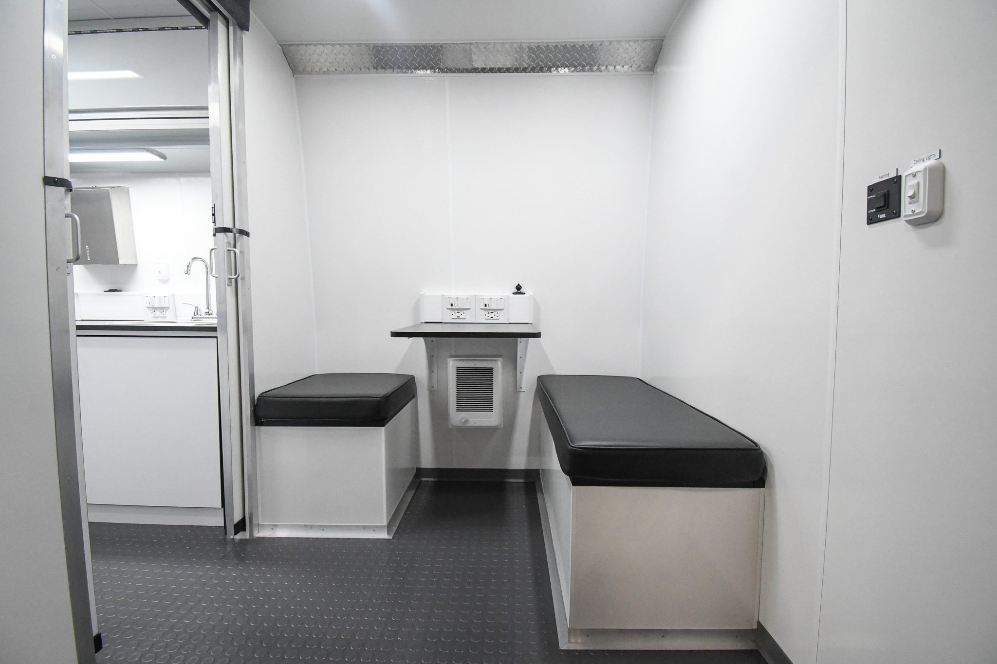The waiting area inside the 2024 MHCA show unit.