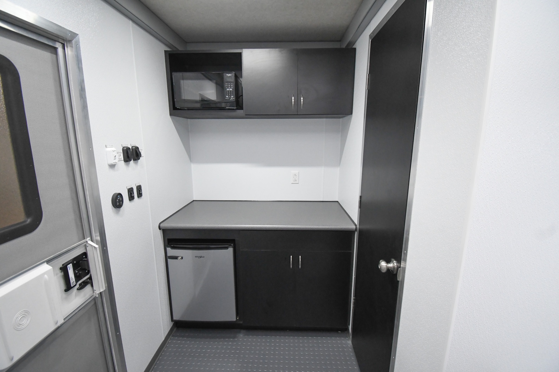 The galley inside the Command 35-4WS made for Sidney, MT.