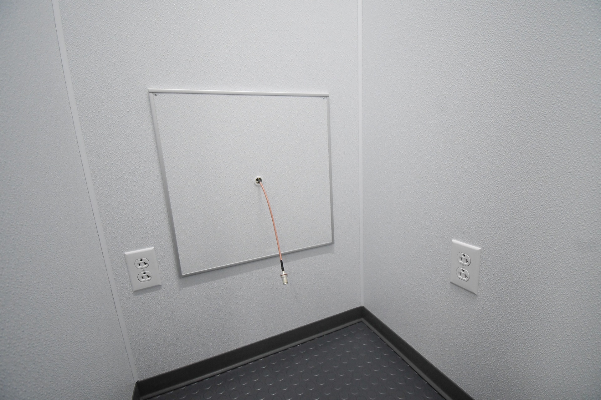 An interior view of the storage closet inside the unit made for Sidney, MT.