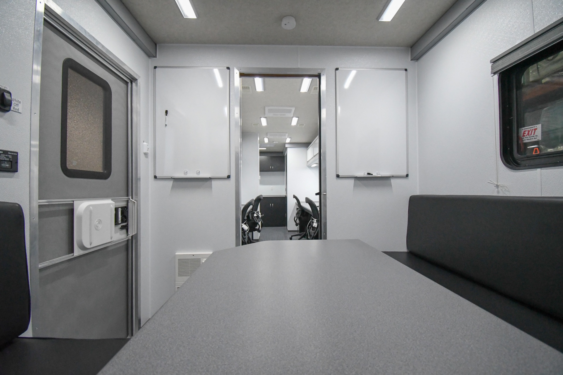 A front-to-back view from the conference room inside the Command 35-4WS for Richland County, MT.