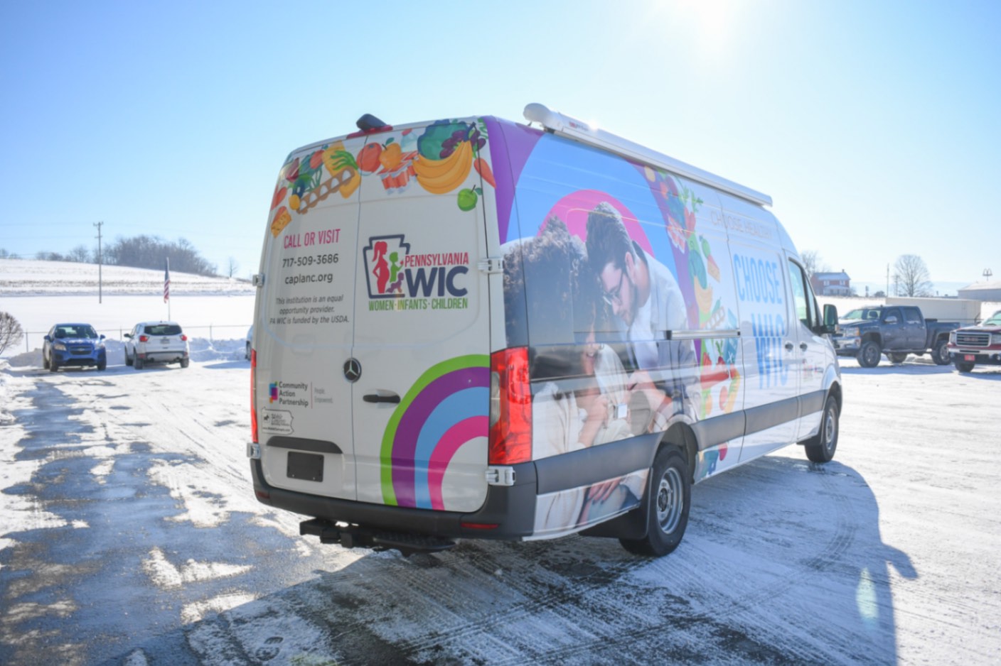 An exterior view of the Medical Exam sprinter made for Lancaster, PA.