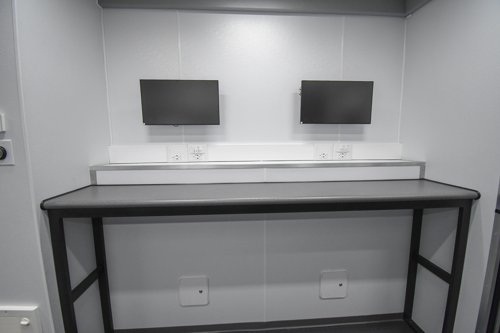 A standing workstation inside the unit for Franklin, TN.