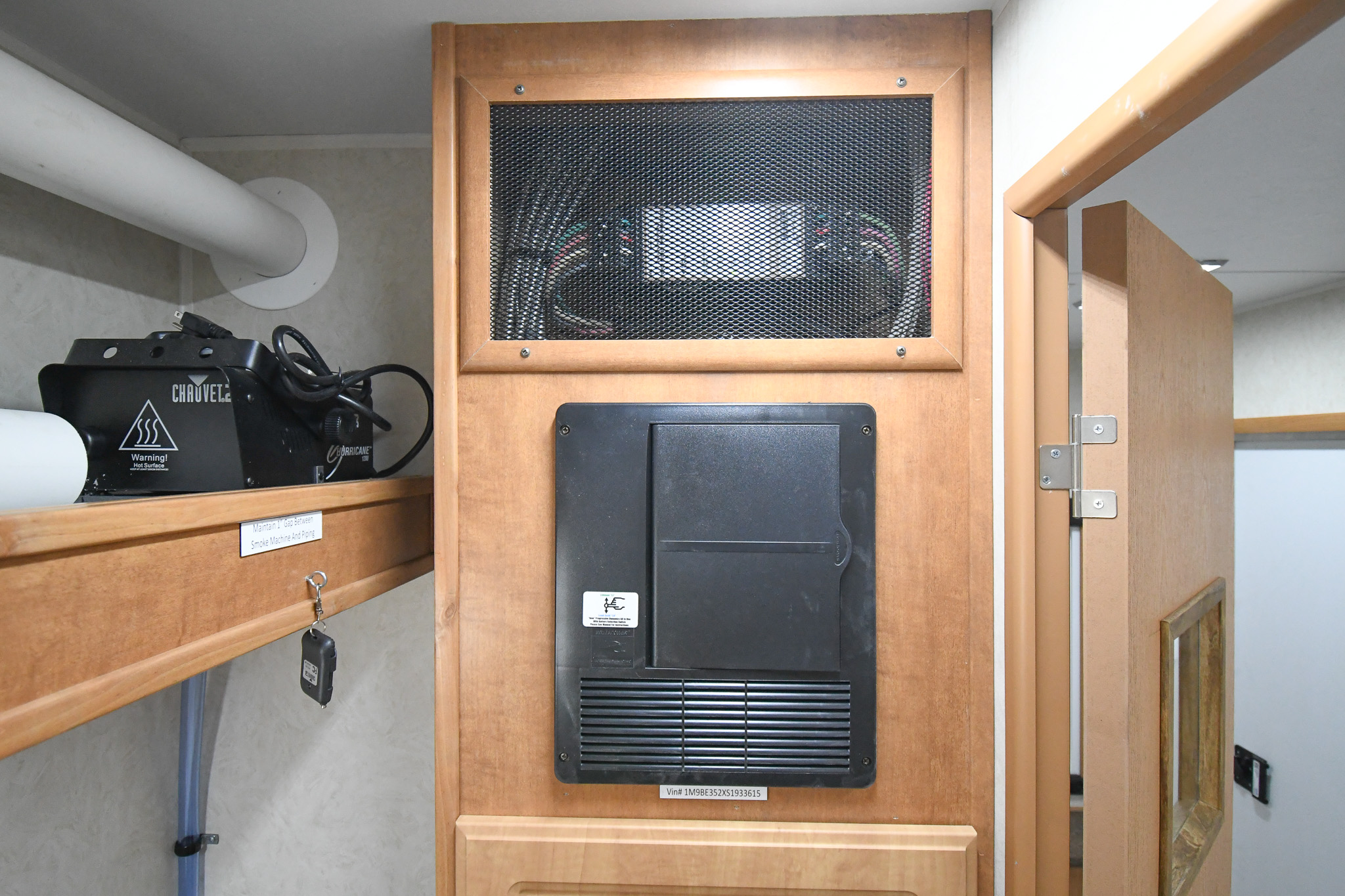 A view of the control room's equipment inside the unit for Lancaster, OH.