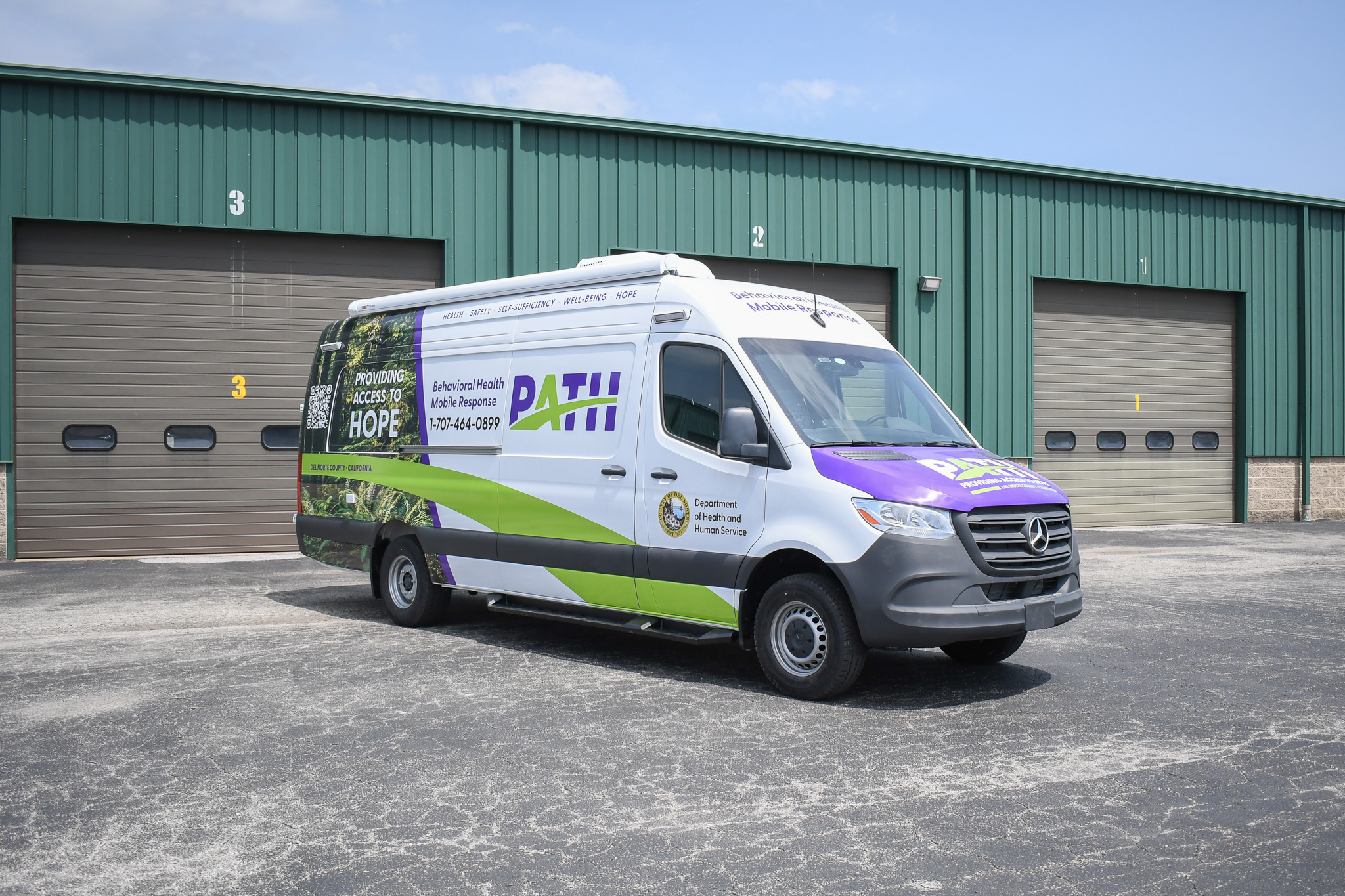 An exterior view of the unit for Crescent City, CA.