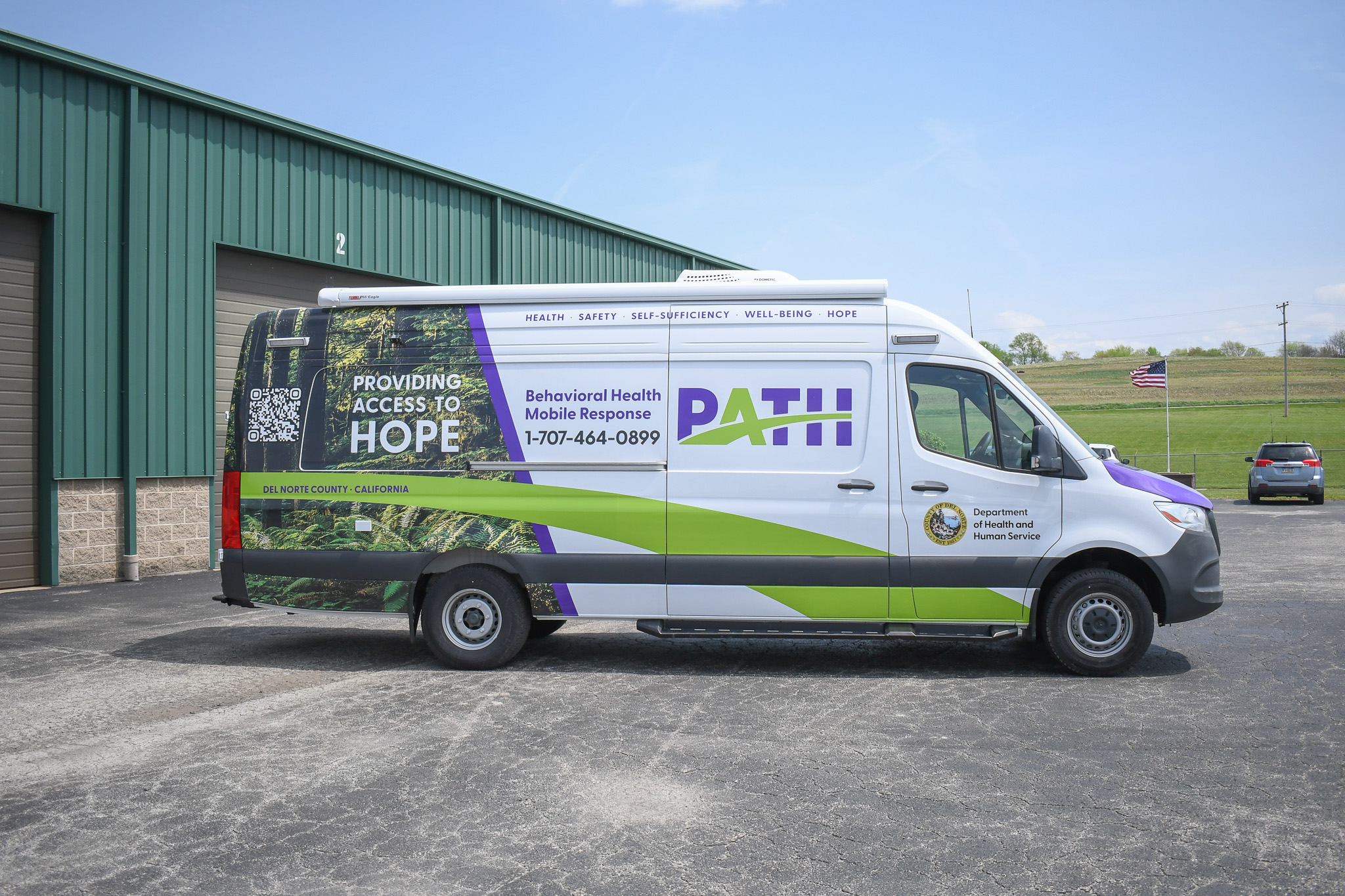 A side view of the unit for Crescent City, CA.