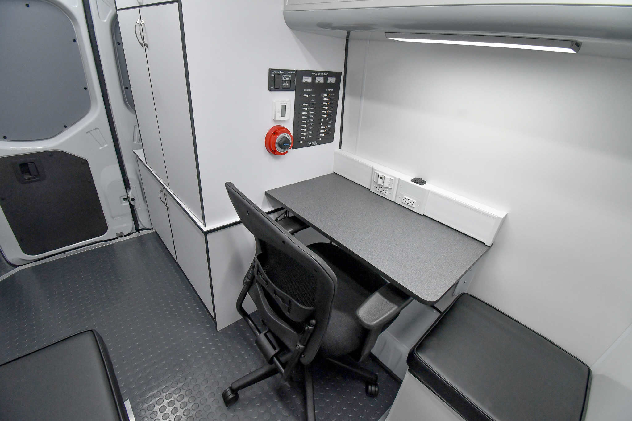 The workstation inside the unit for Crescent City, CA.