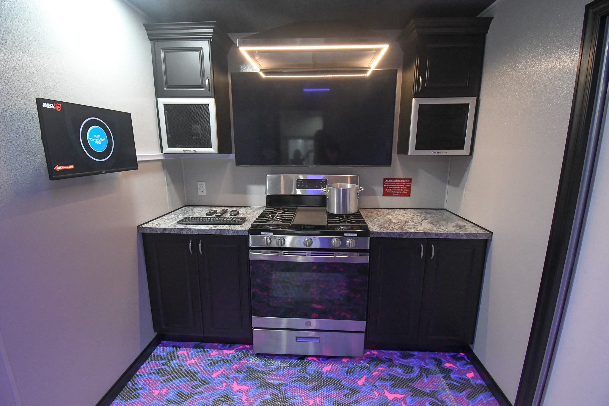 The kitchen stage inside the unit for Bullhead City, AZ.