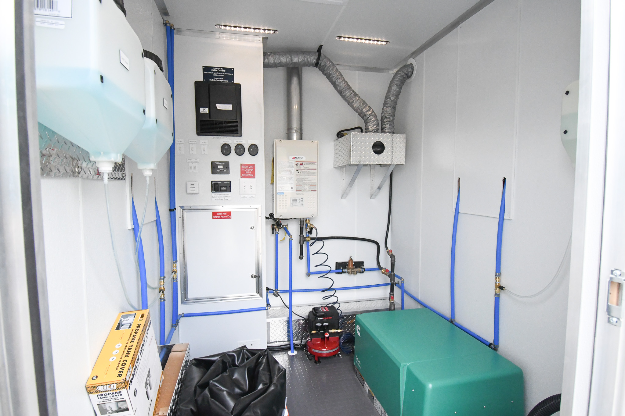 The maintenance room inside the unit for the Peterson AFB in CO.