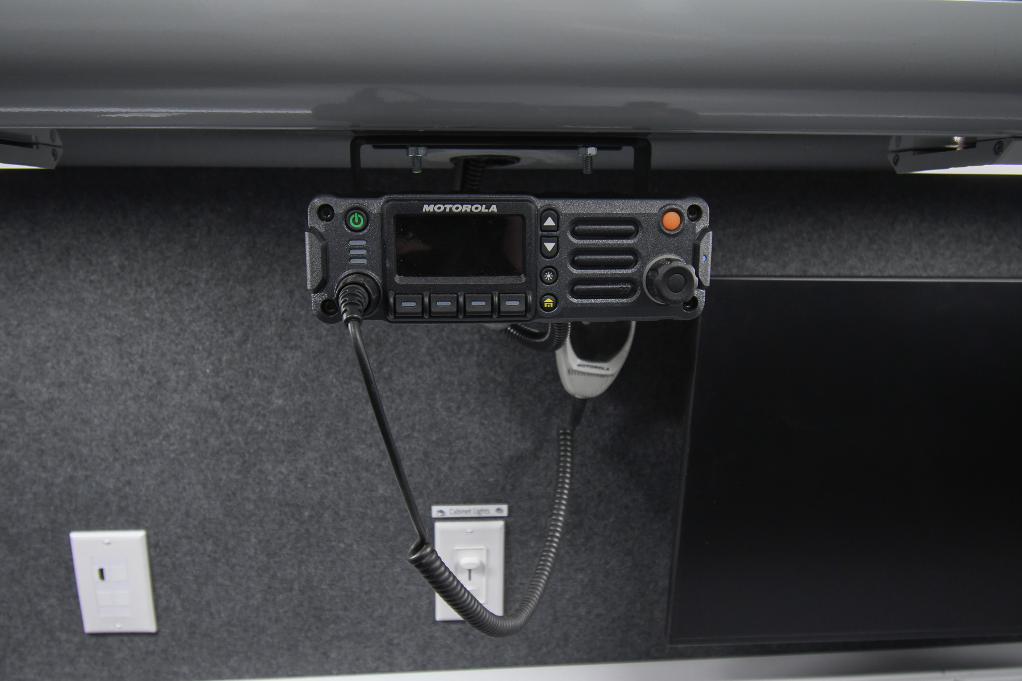 One of two radios installed inside the unit for Jackson, MS.