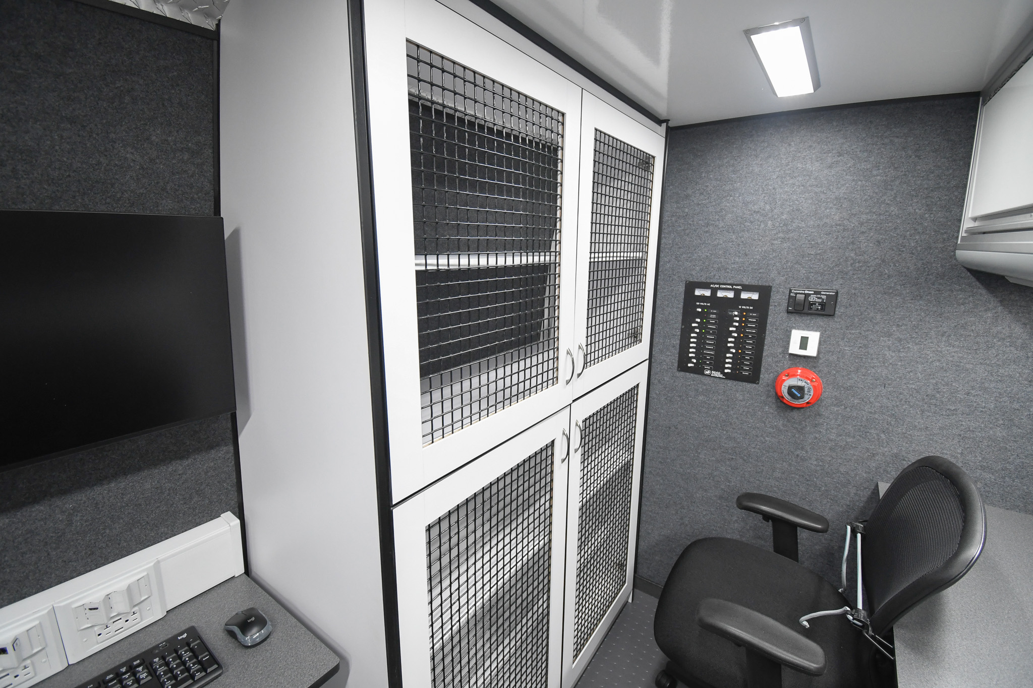 The storage cabinet inside the unit for Jackson, MS.