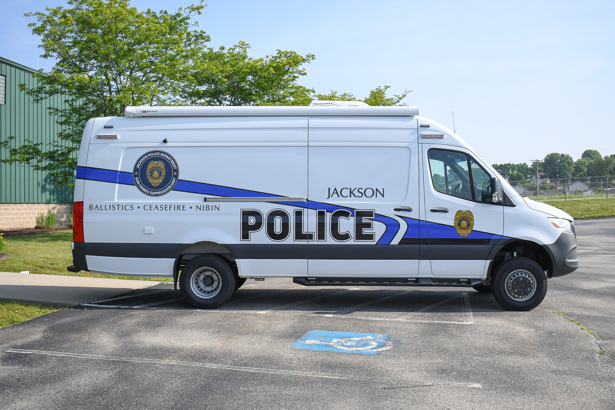 A side view of the unit for Jackson, MS.