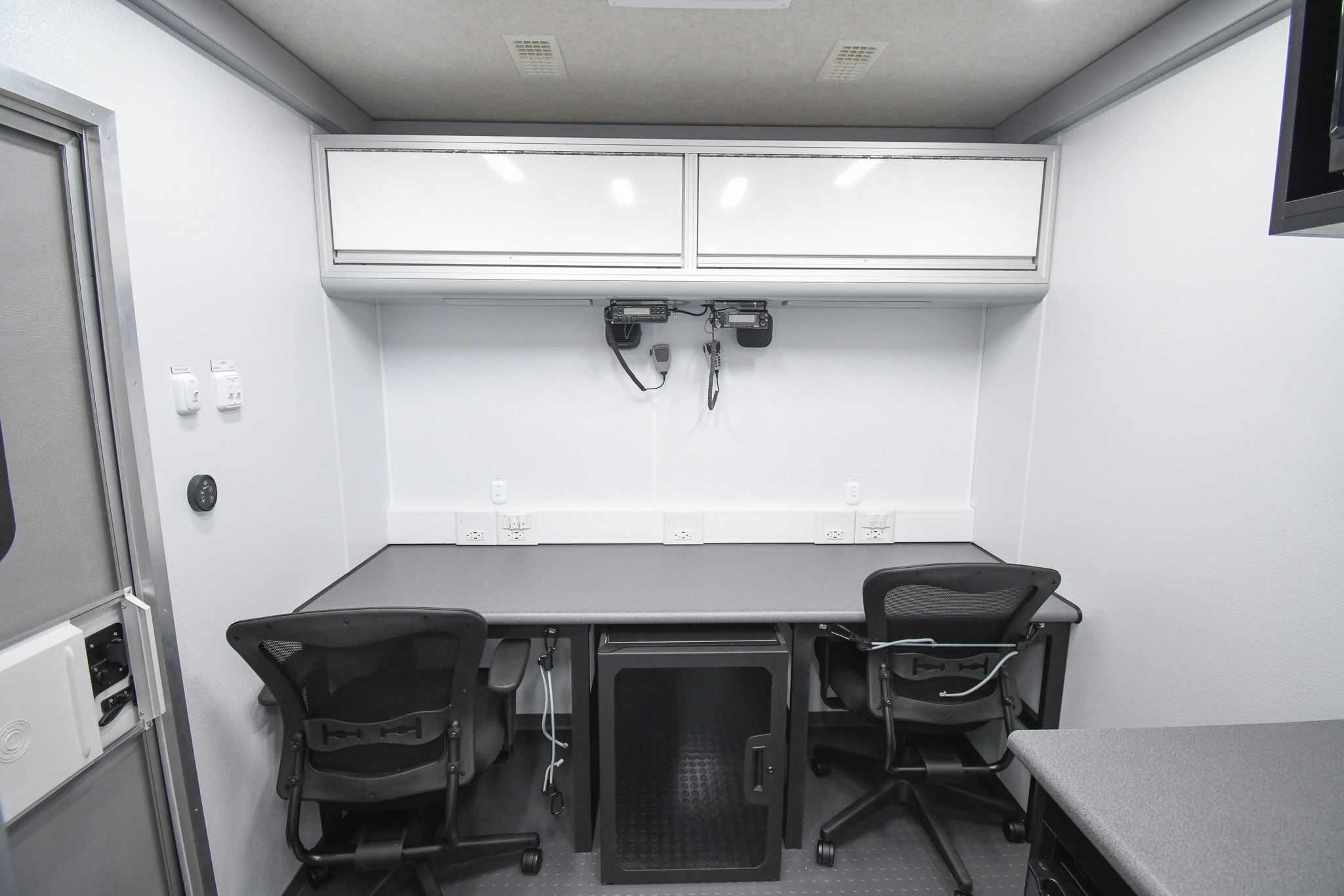 Two workstations inside the unit for Trenton, NJ.