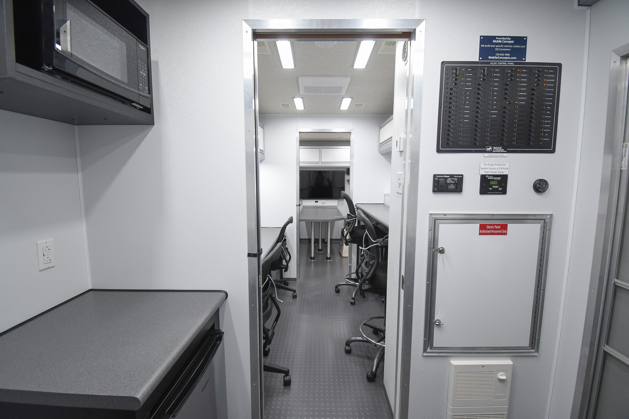 A back-to-front view inside the unit for Trenton, NJ.