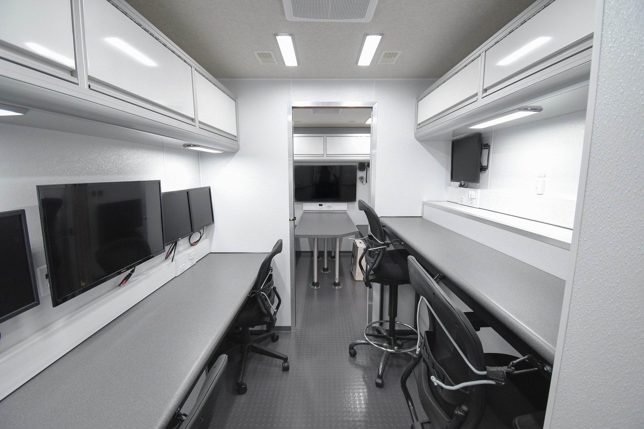 A back-to-front view inside the middle section of the unit for Trenton, NJ.