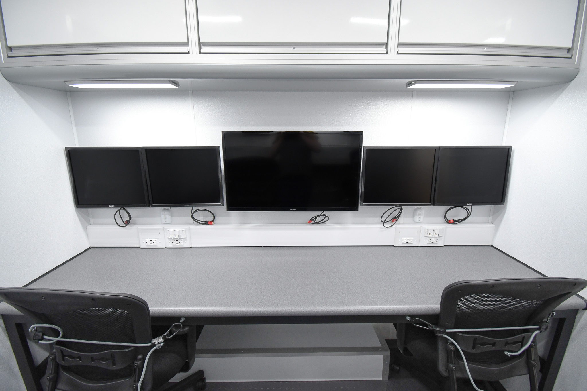 Two workstations inside the unit for Trenton, NJ.