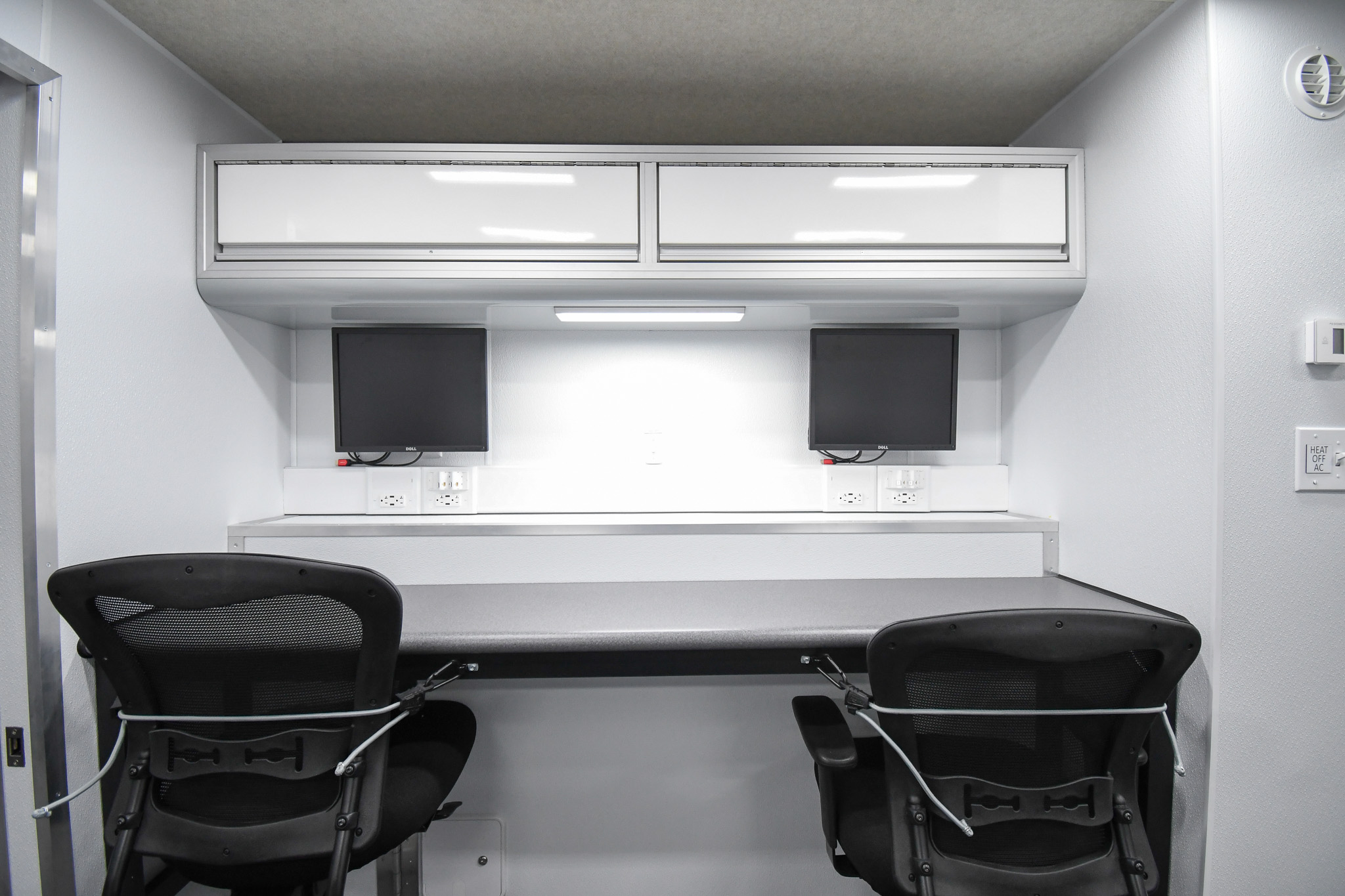 Two workstations inside the unit for Trenton, NJ.