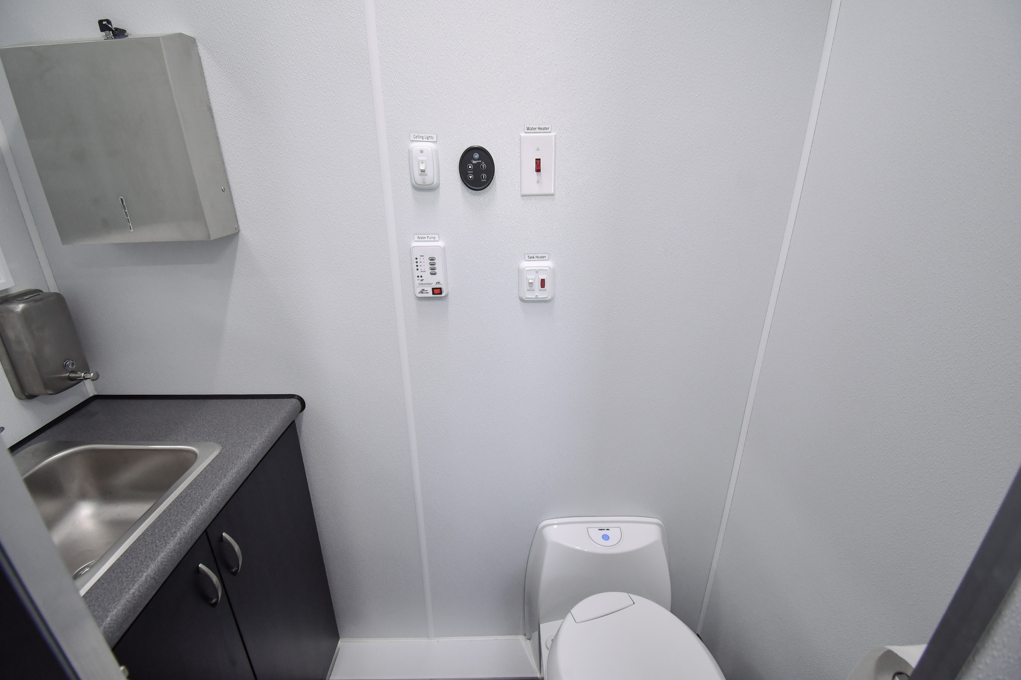The lavatory inside the unit for Tallahassee, FL.