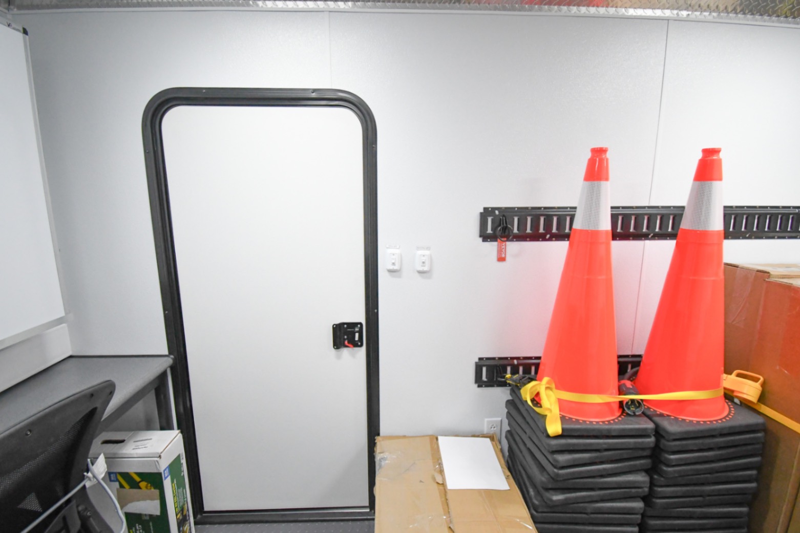 An interior view of the Command 20 Cargo Support Trailer made for Sweetwater, FL.