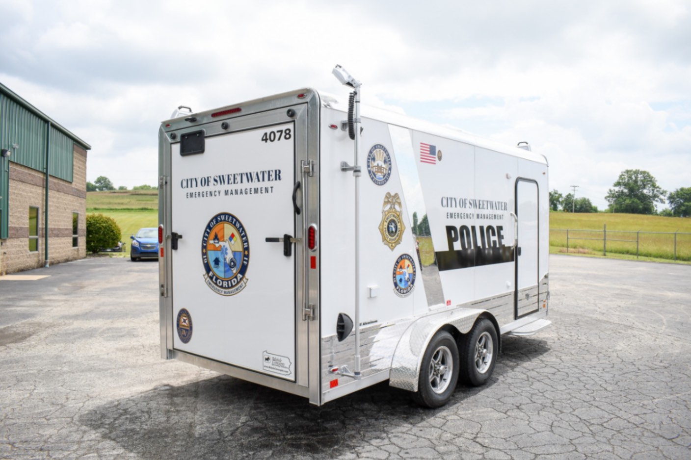 An exterior view of the Command 20 Cargo Supply trailer made for Sweetwater, FL.