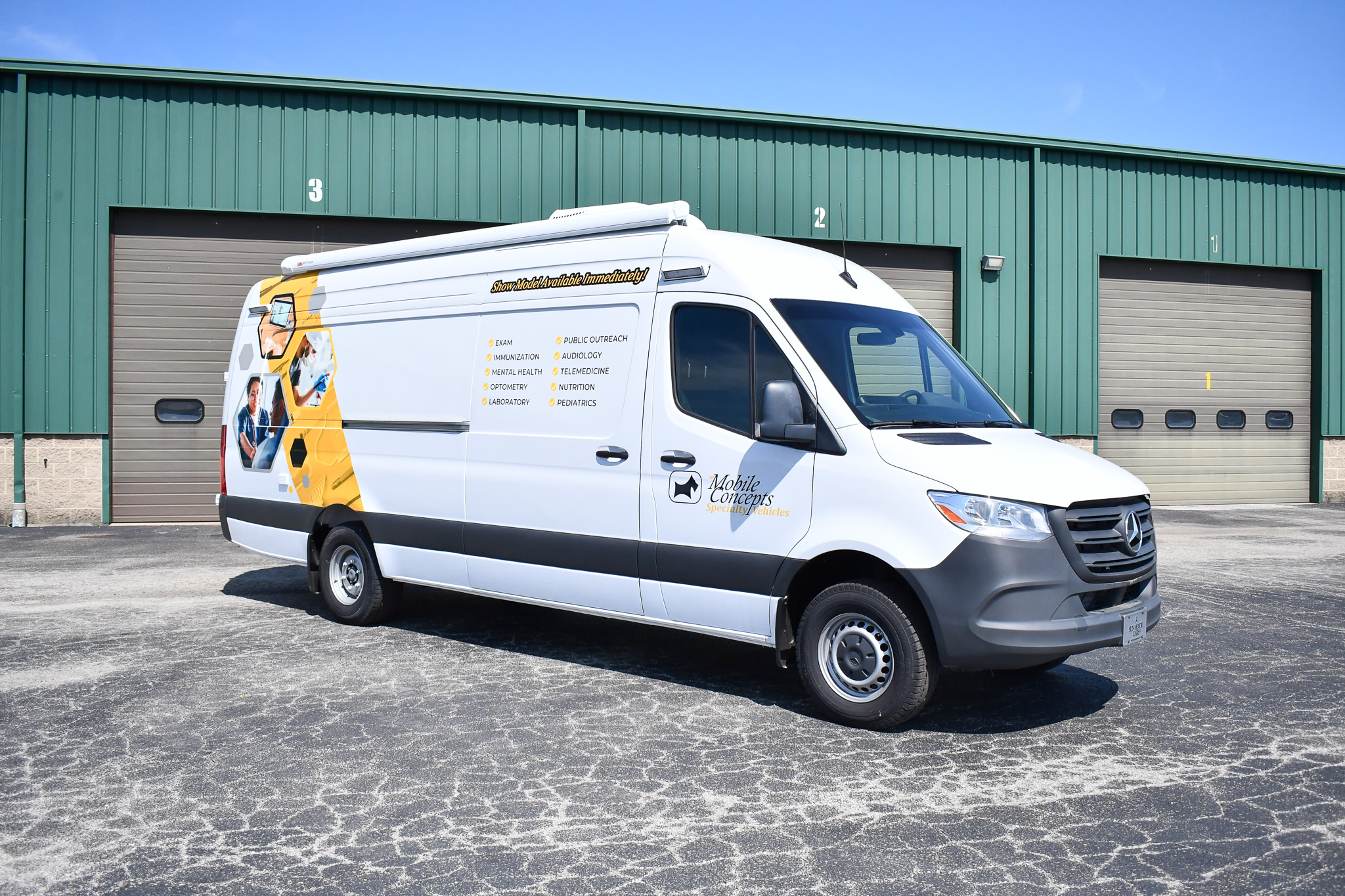 An exterior view of the sprinter for the 2025 Utility Expo in Louisville, KY.