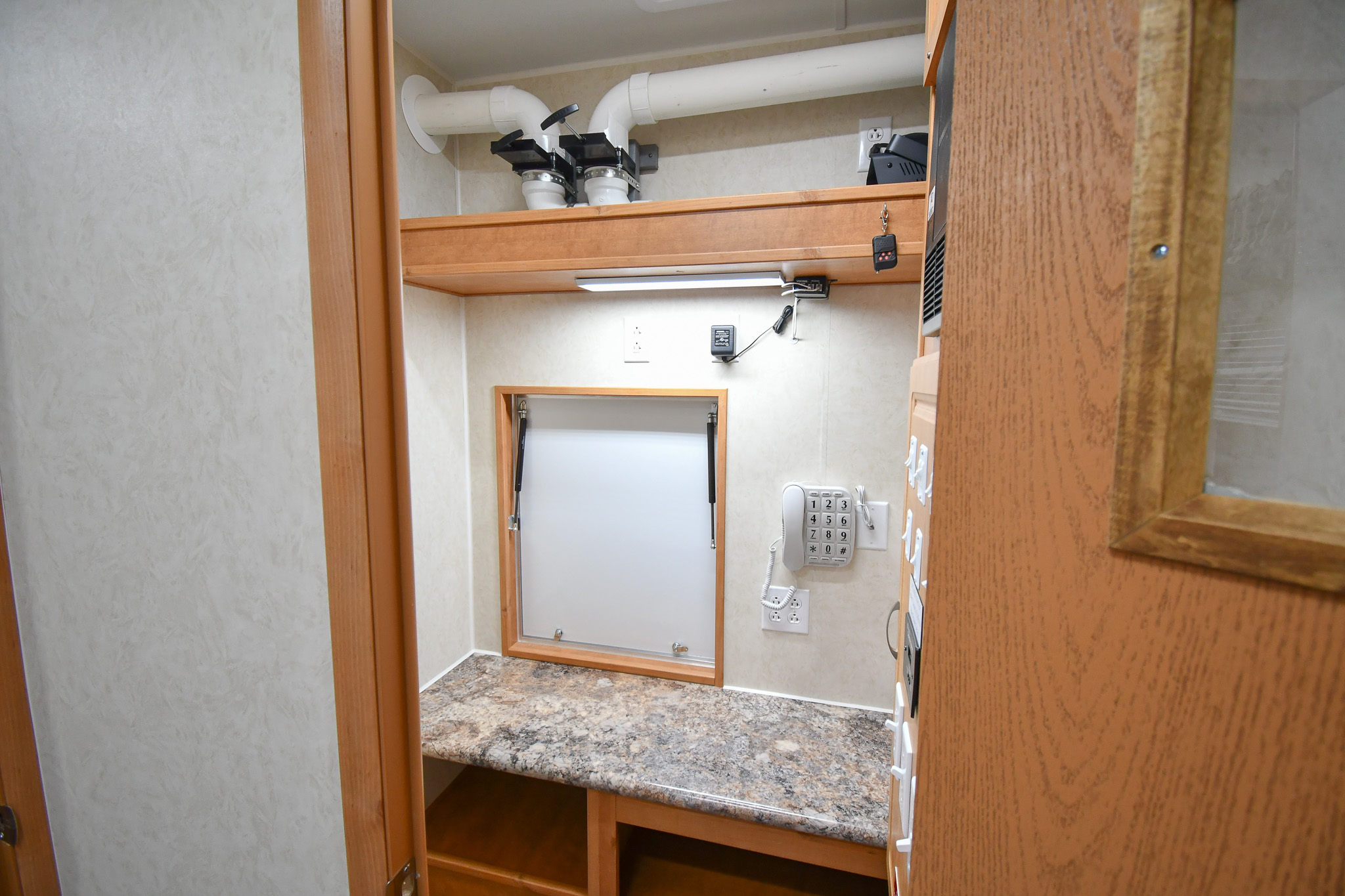A view of the control room inside the unit for Lancaster, TX.