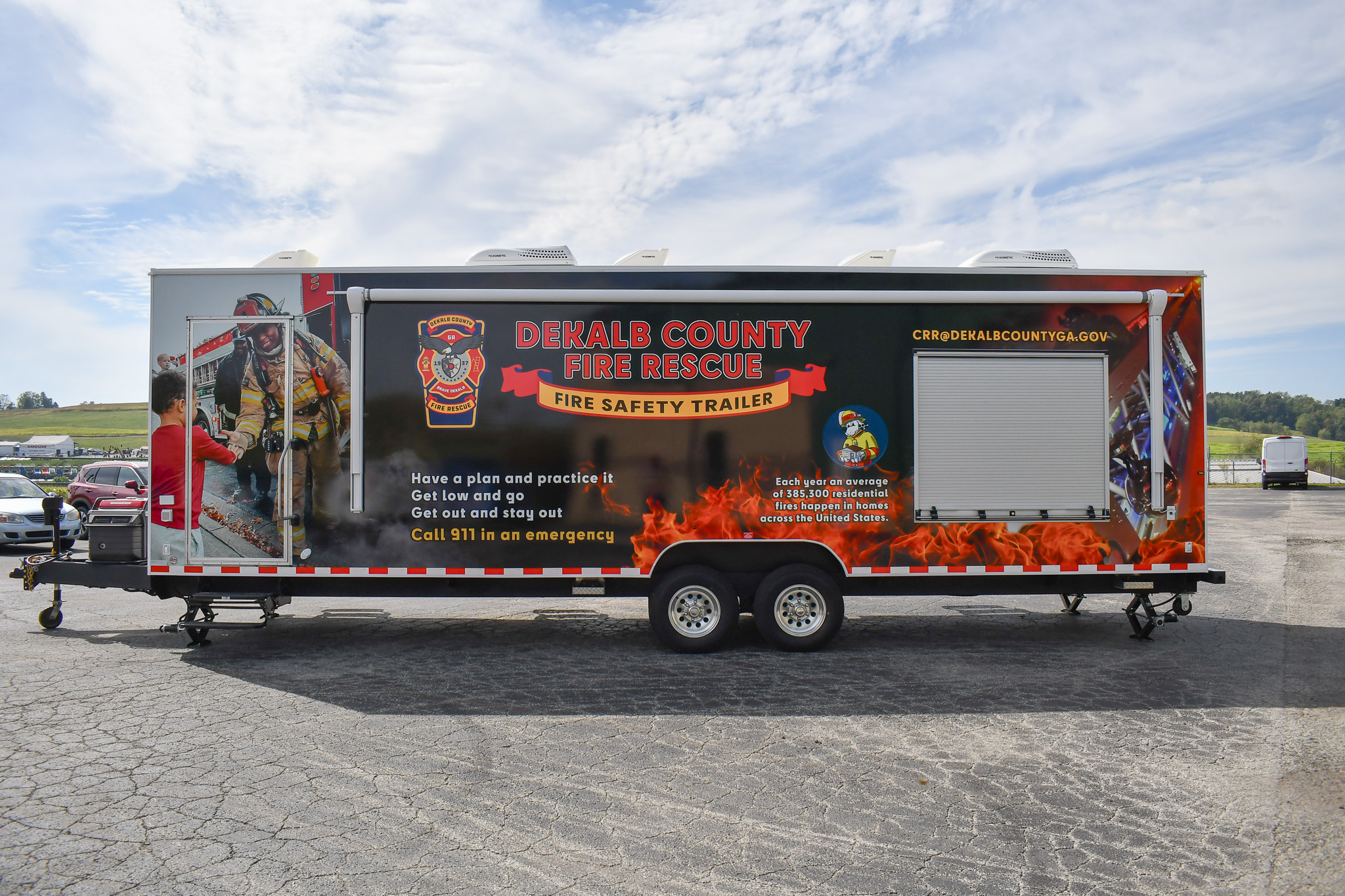An alternate side view of the unit for DeKalb County, GA.