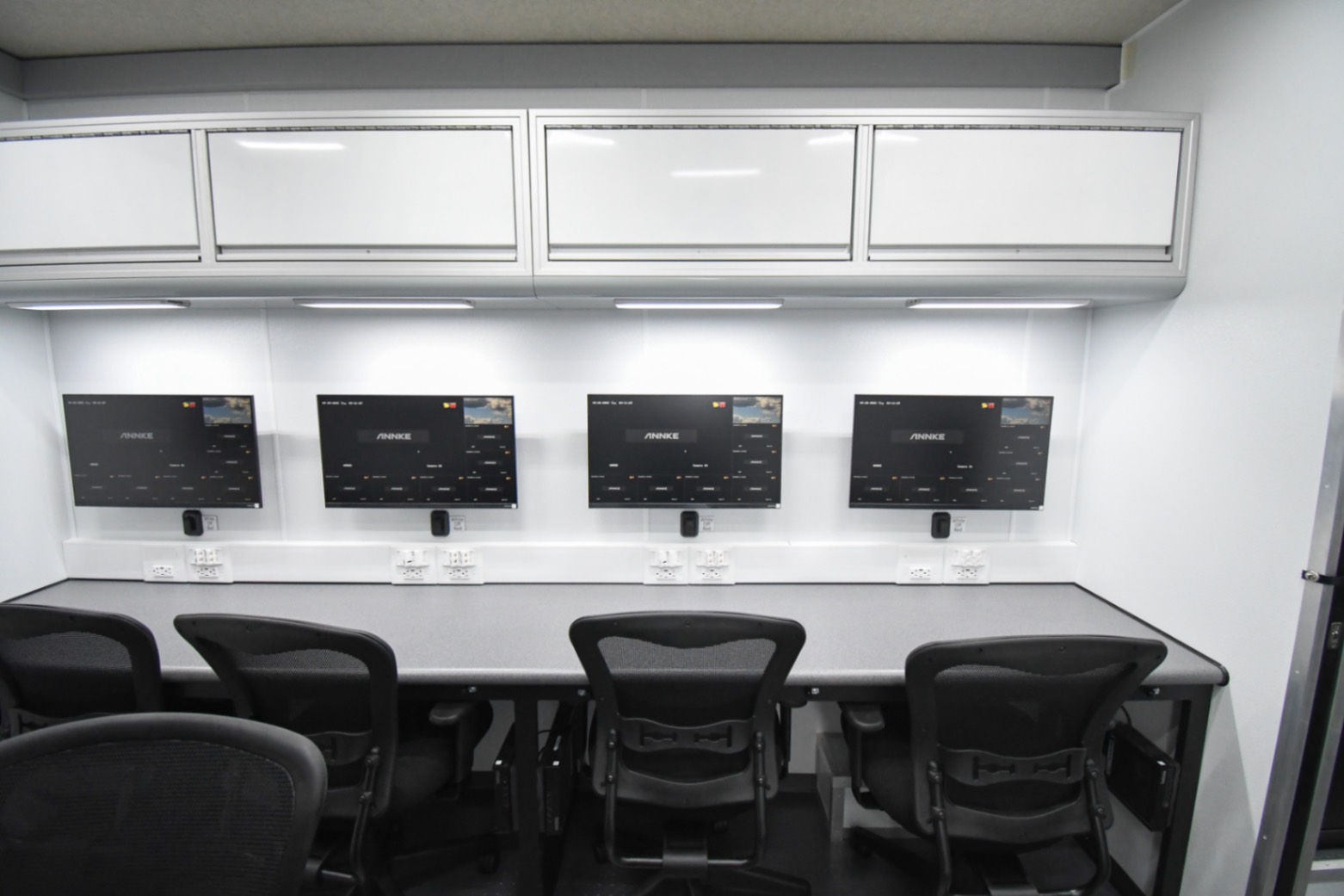 Workstations inside the Command 42-5WS FW 2SO made for Sweetwater, FL.