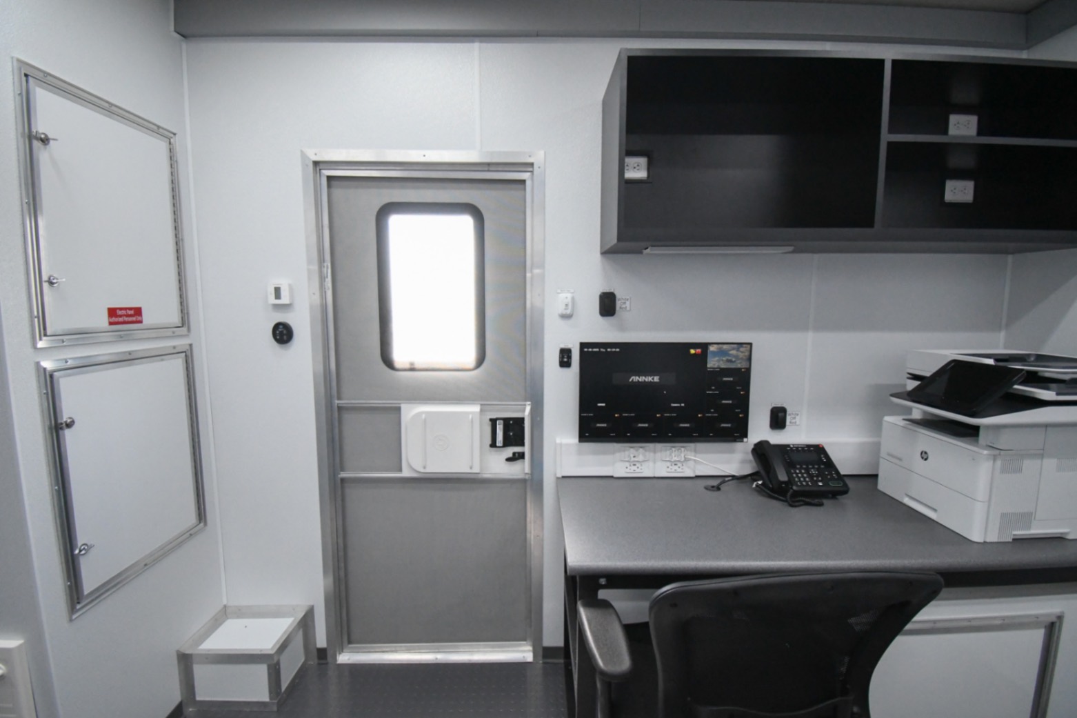 A workstation inside the Command 42-5WS FW 2SO made for Sweetwater, FL.