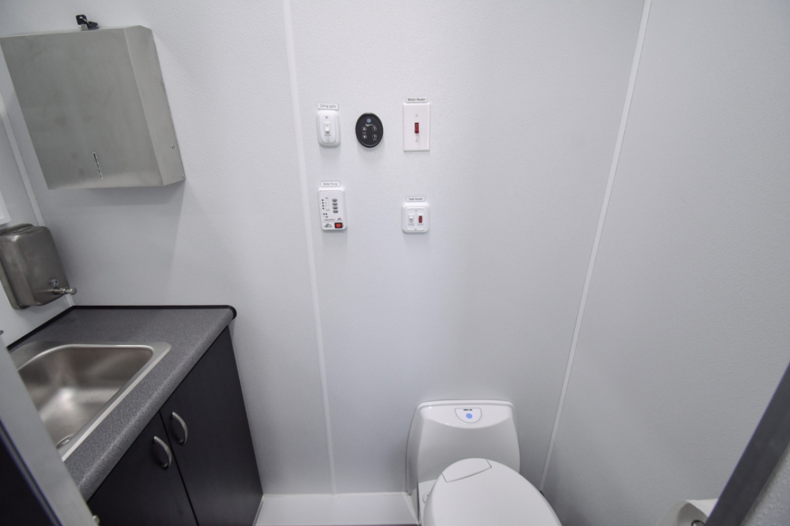 The lavatory inside the Command 35-8WS SO made for Tallahassee, FL.