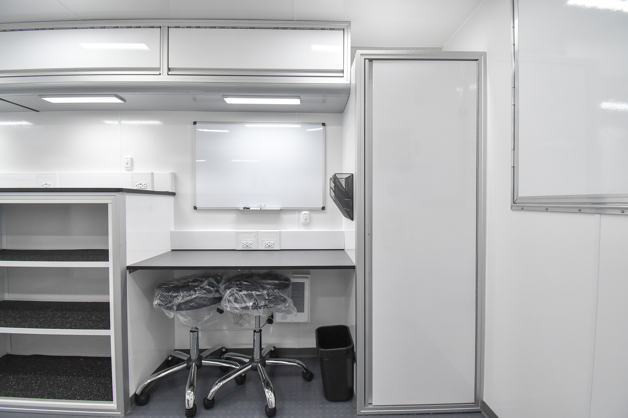 The workstation inside the Evidence Collection Truck for Kansas City, KS.