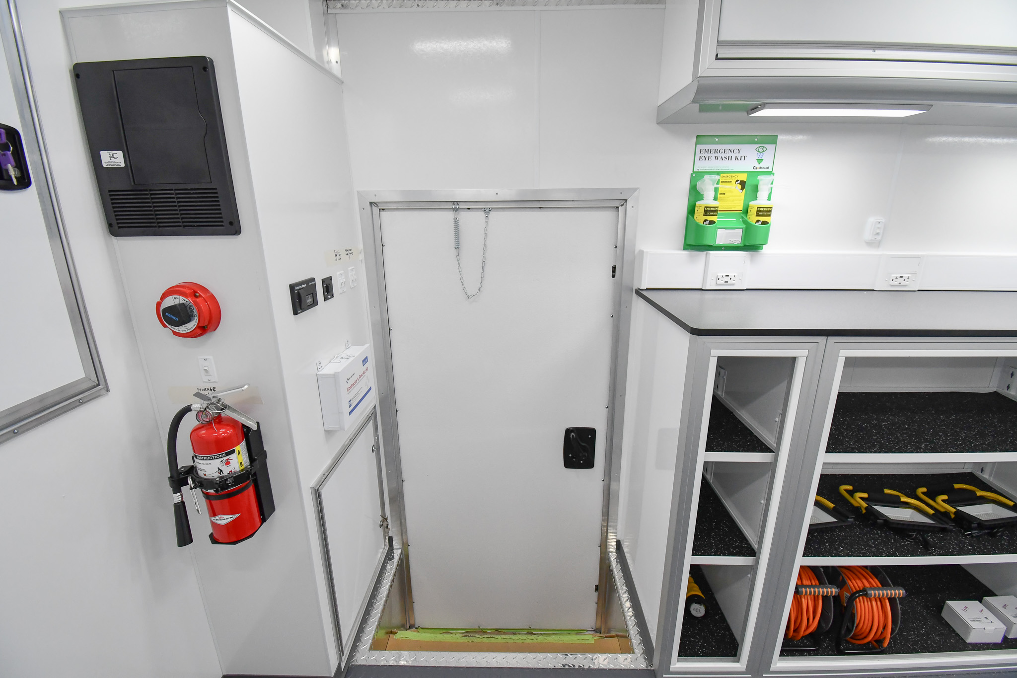 An interior view of the Evidence Collection Truck for Kansas City, KS.