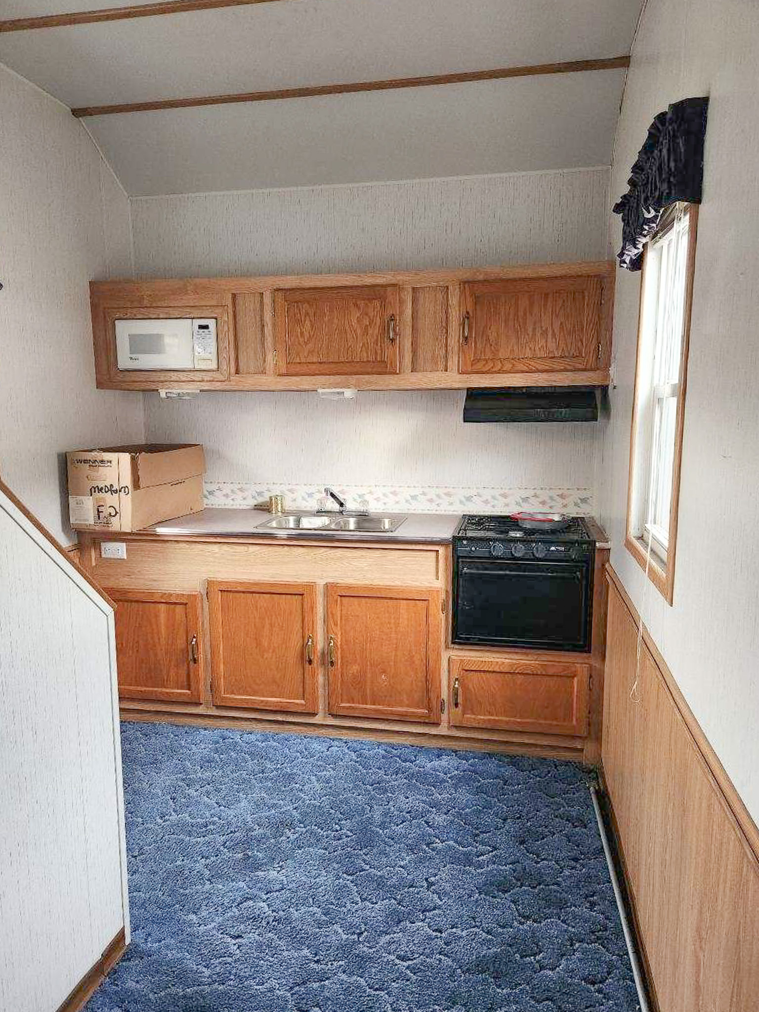 The kitchen stage inside Medford FD's old SCOTTY Fire House.