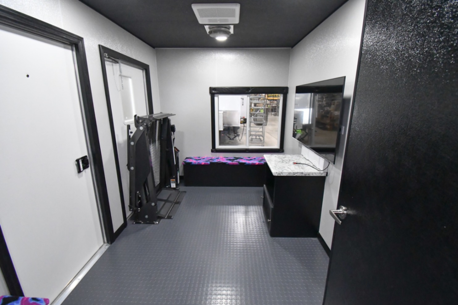The theater room inside the 35-Classroom made for Carolina, PR.