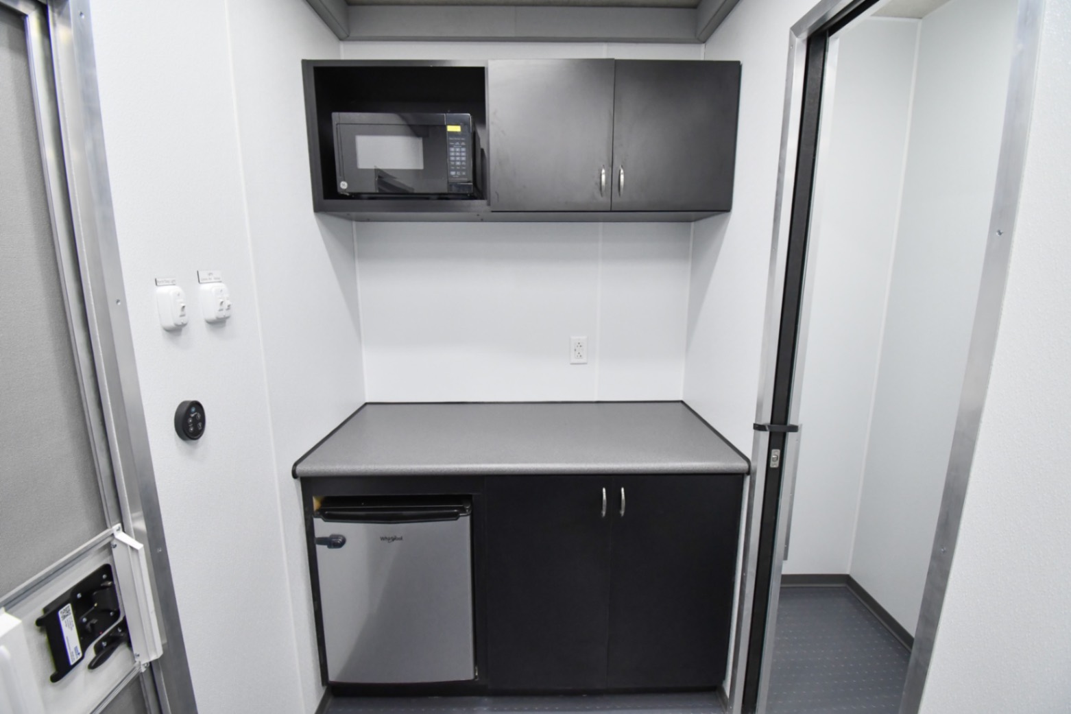 The kitchenette inside the Command 35-5WS SO made for Logan, WV.