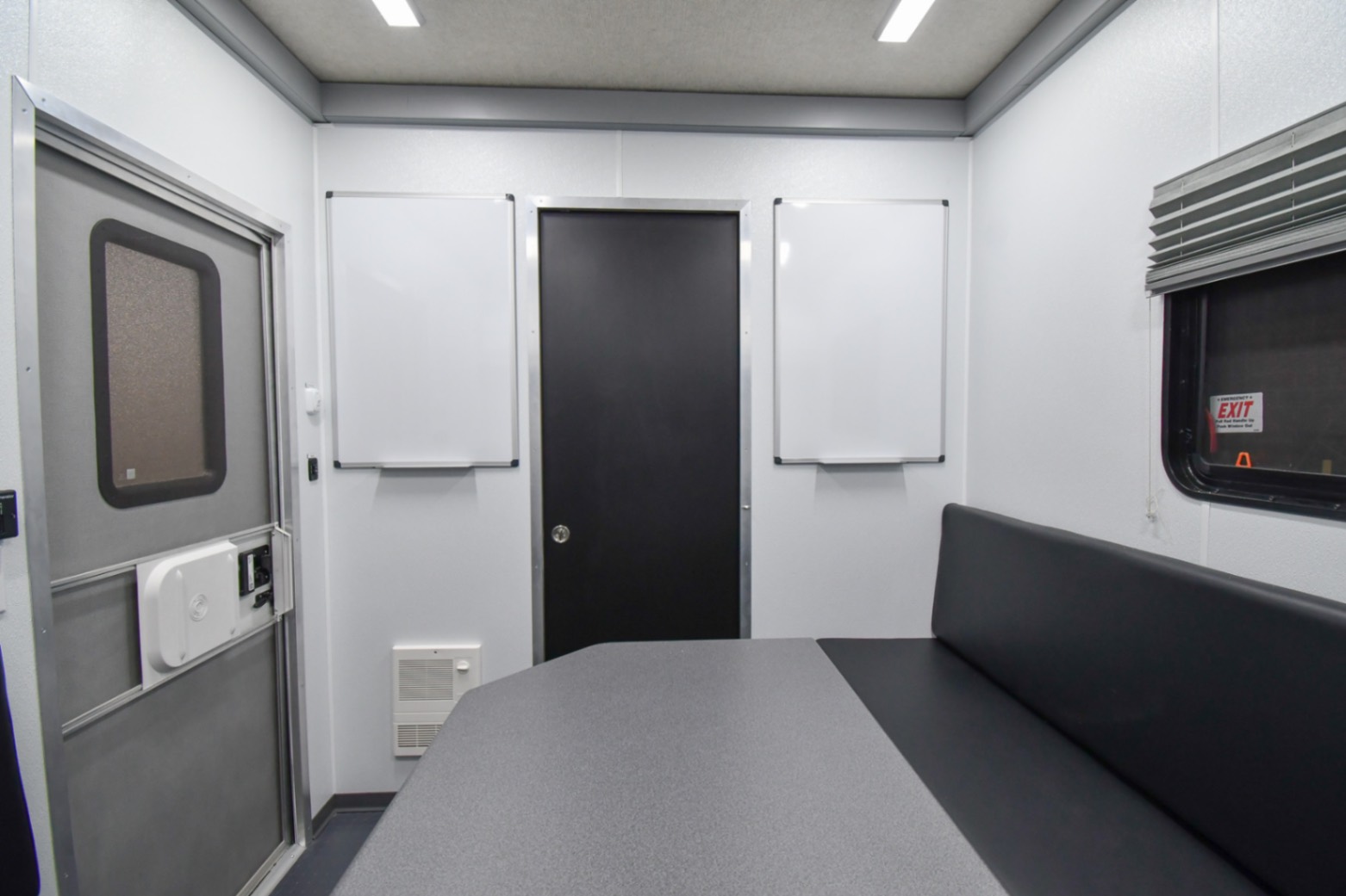 A front-to-back view inside the Command 35-5WS SO made for Logan, WV. The door is closed.
