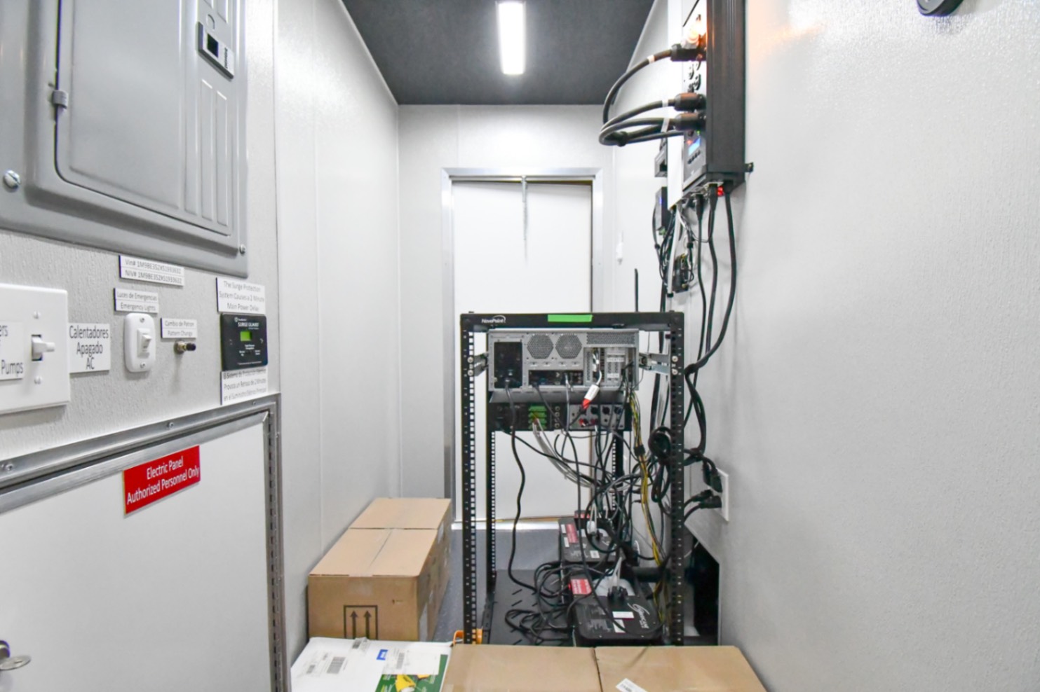 A view of the control room inside the 35-Classroom made for Carolina, PR.