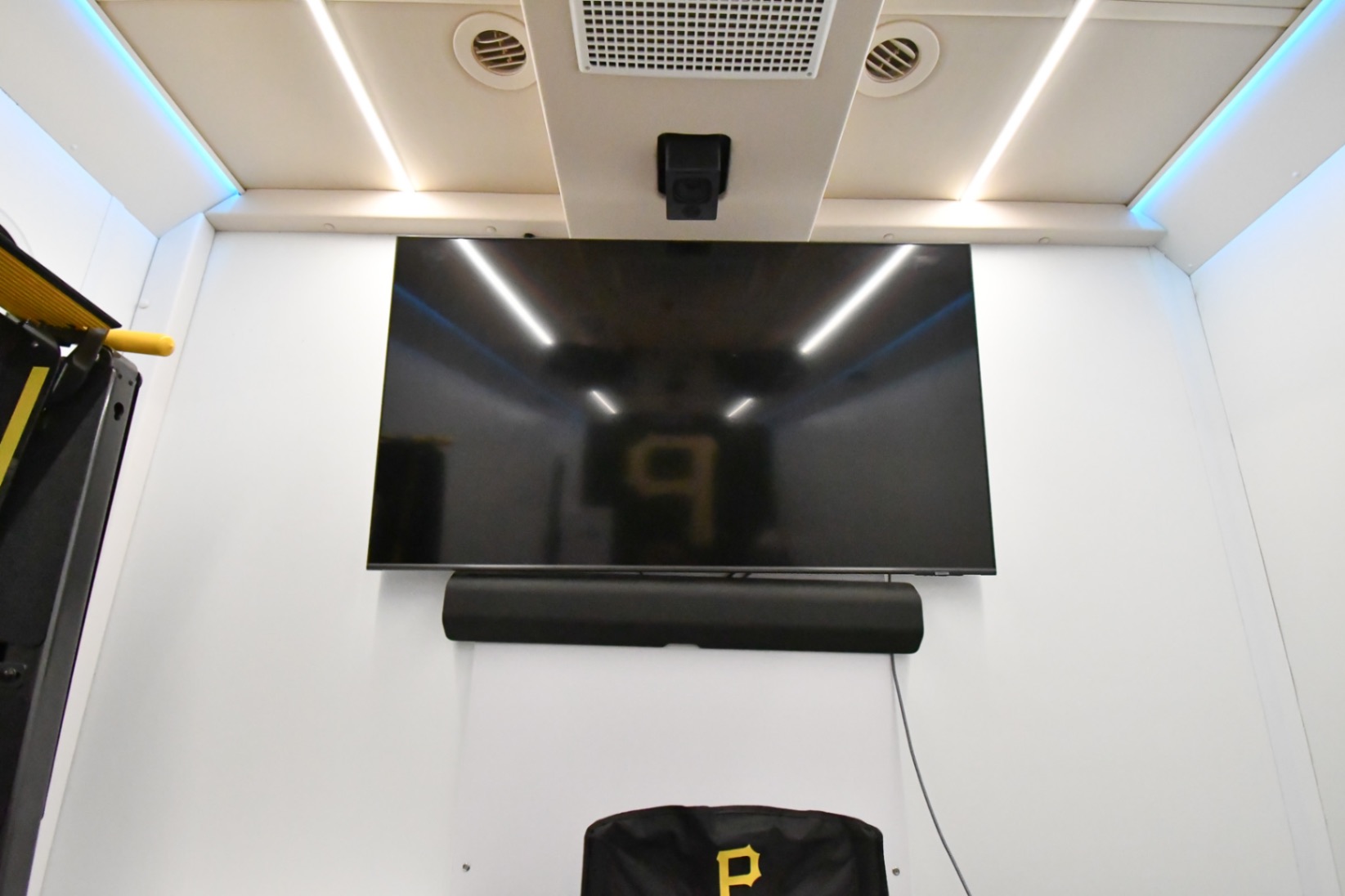 The TV inside the Chill Mobile made for Pittsburgh, PA.